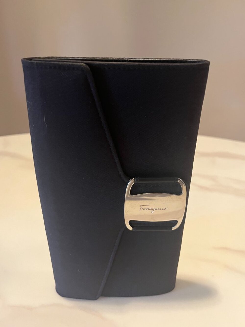 Salvatore Ferragamo Vara Gancini Wallet Fabric Leather - Picture 3 of 10